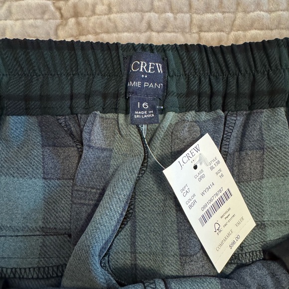 J. Crew Tartan Jamie Ankle Pant sz 16 - Picture 6 of 8